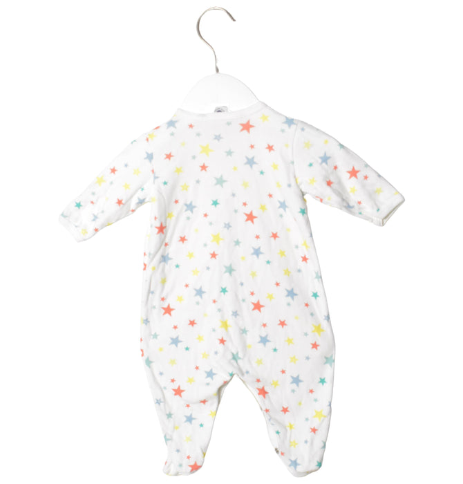 A Blue Long Sleeve Jumpsuits from Petit Bateau in size 0-3M for girl. (Back View)