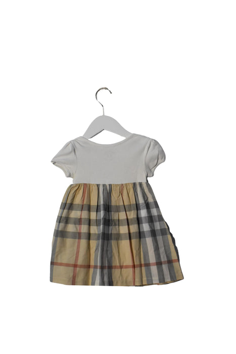 A Brown Short Sleeve Dresses from Burberry in size 6-12M for girl. (Back View)