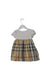A Brown Short Sleeve Dresses from Burberry in size 6-12M for girl. (Back View)