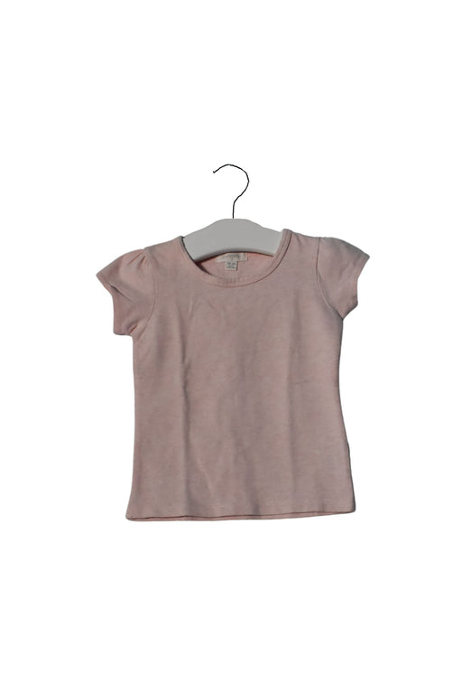 A Pink Short Sleeve Tops from Purebaby in size 18-24M for girl. (Front View)
