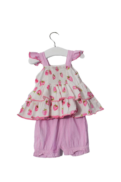 A Pink Shorts Sets from Monsoon in size 0-3M for girl. (Back View)