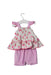 A Pink Shorts Sets from Monsoon in size 0-3M for girl. (Back View)