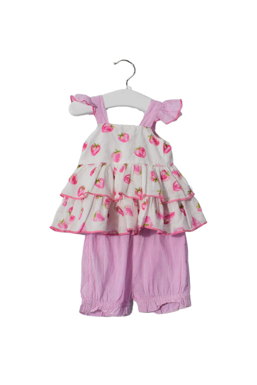 A Pink Shorts Sets from Monsoon in size 0-3M for girl. (Front View)