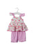 A Pink Shorts Sets from Monsoon in size 0-3M for girl. (Front View)