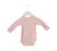 A Pink Long Sleeve Bodysuits from Petit Bateau in size 3-6M for girl. (Back View)