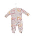 A Pink Long Sleeve Jumpsuits from Mamas & Papas in size 0-3M for girl. (Front View)