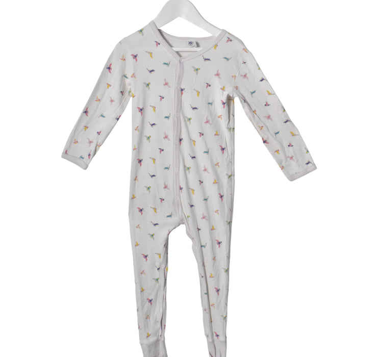 A White Long Sleeve Jumpsuits from Petit Bateau in size 3T for girl. (Front View)