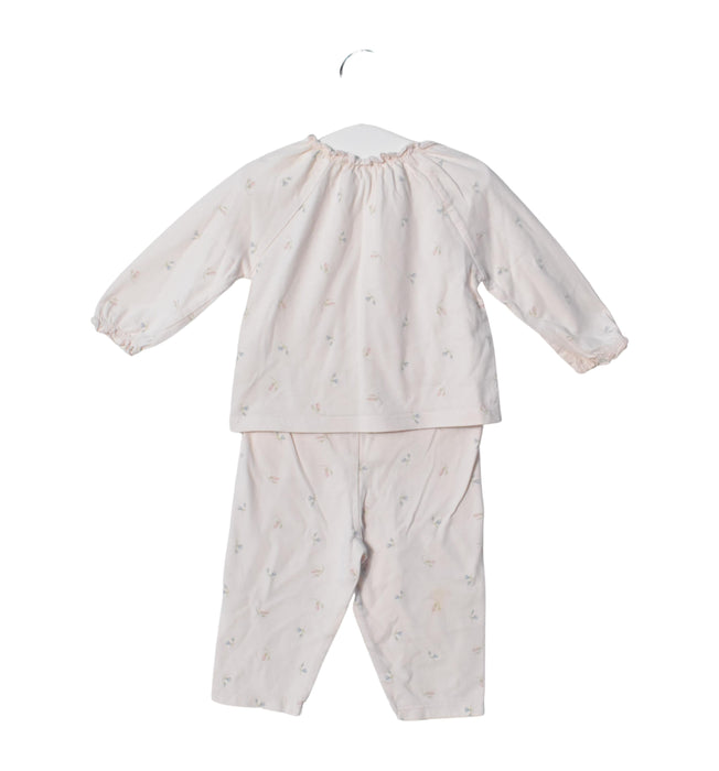 A Pink Pyjama Sets from The Little White Company in size 3-6M for girl. (Back View)