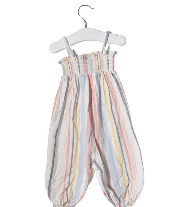 A White Sleeveless Jumpsuits from Velveteen in size 6-12M for girl. (Back View)