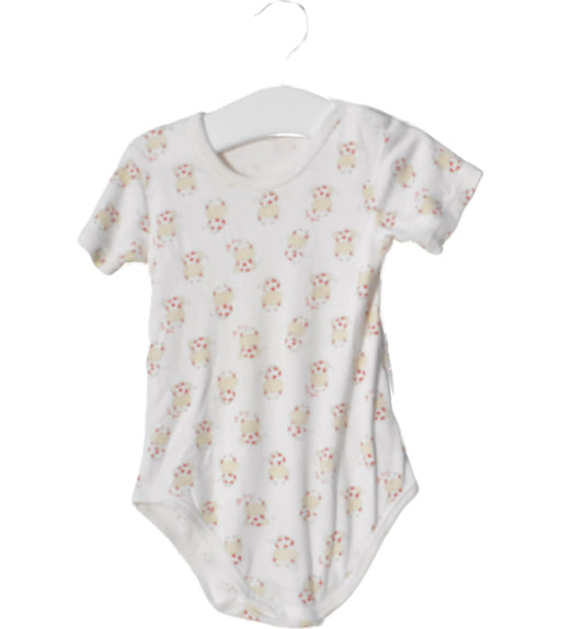 A Red Short Sleeve Bodysuits from Chicco in size 6-12M for neutral. (Front View)