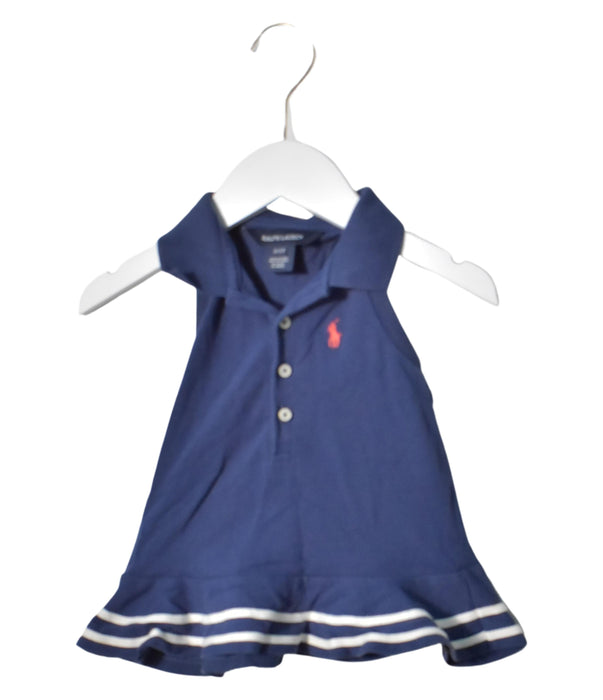 A Navy Sleeveless Polos from Ralph Lauren in size 3T for girl. (Front View)