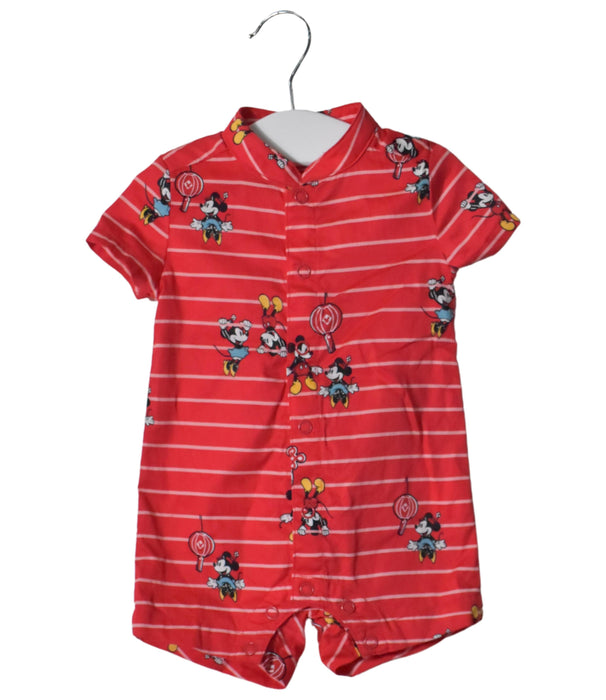 A Red Short Sleeve Rompers from Elly in size 0-3M for boy. (Front View)