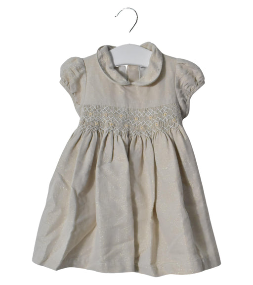 A Gold Short Sleeve Dresses from Lily Rose in size 12-18M for girl. (Front View)