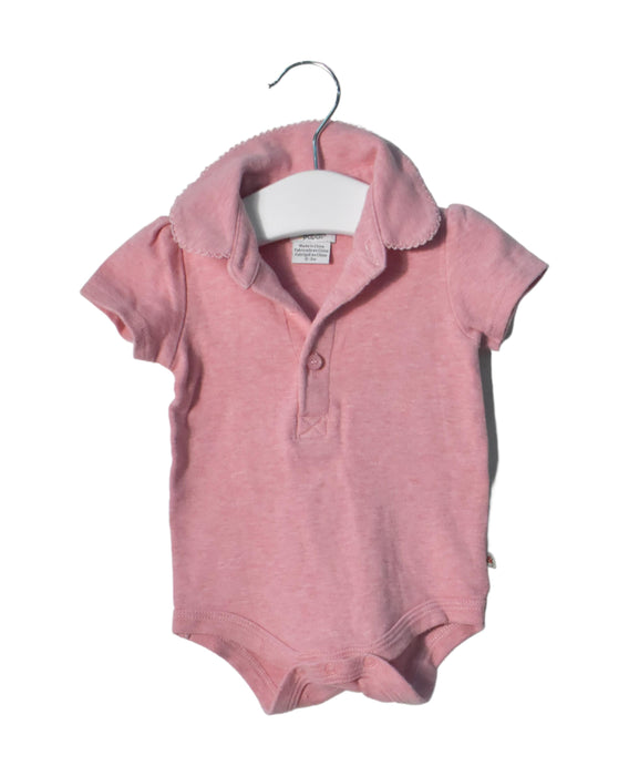 A Pink Short Sleeve Bodysuits from Mamas & Papas in size 0-3M for girl. (Front View)