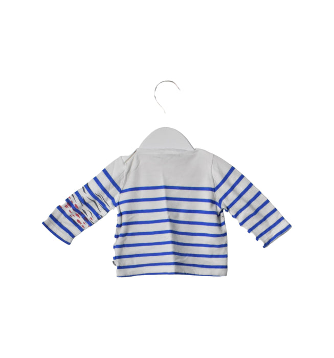 A Blue Long Sleeve Tops from Petit Bateau in size 0-3M for boy. (Back View)