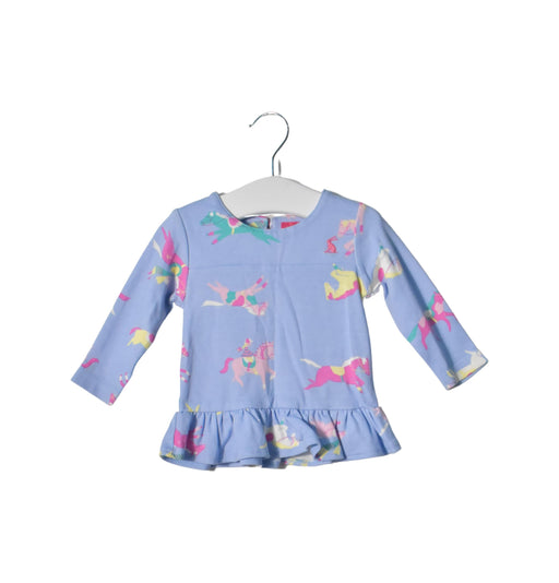 A Blue Long Sleeve Tops from Joules in size 3-6M for girl. (Front View)