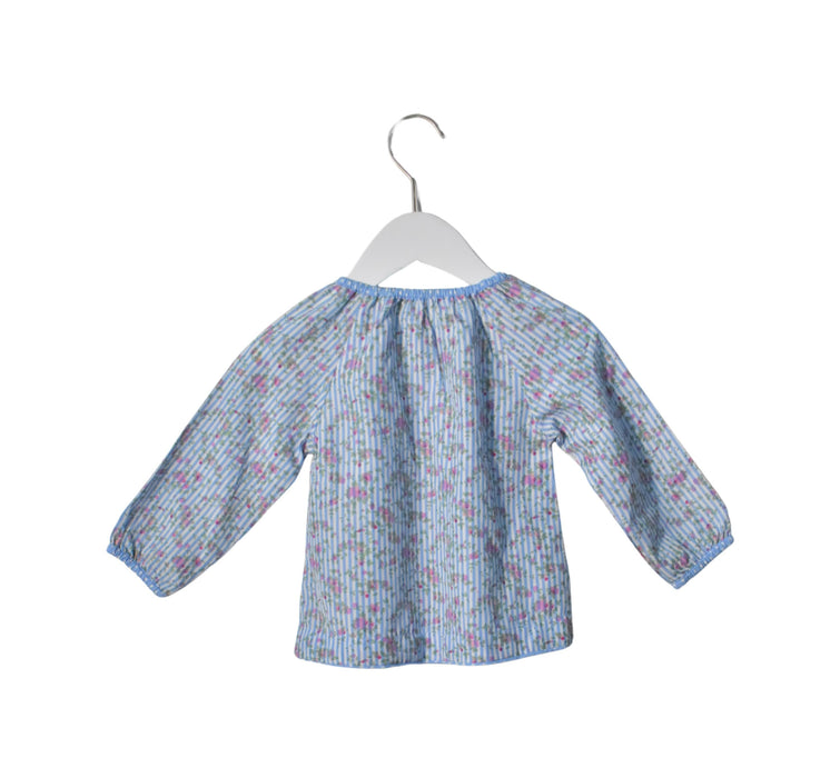 A Blue Long Sleeve Tops from Aya Naya in size 6-12M for girl. (Back View)