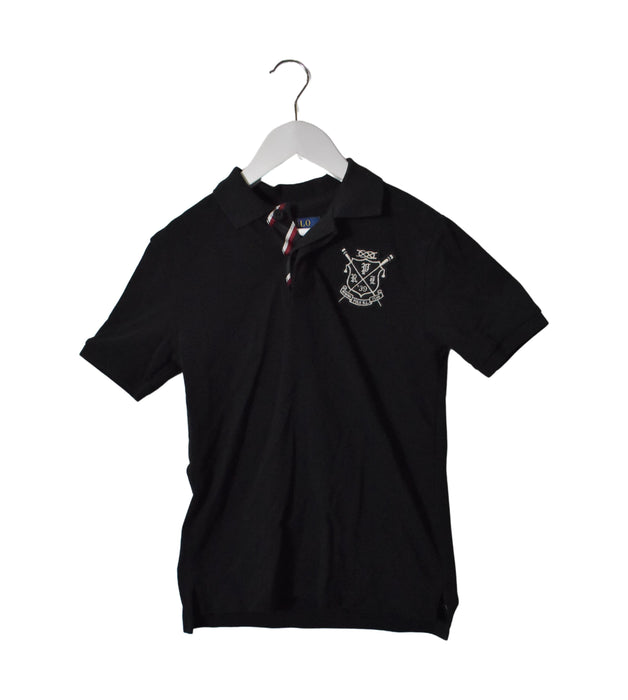 A Black Short Sleeve Polos from Polo Ralph Lauren in size 8Y for boy. (Front View)