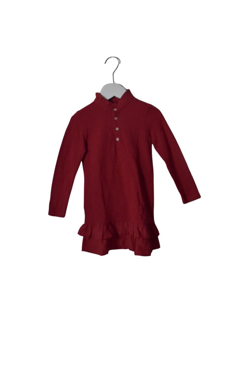 A Red Long Sleeve Dresses from Ralph Lauren in size 4T for girl. (Front View)