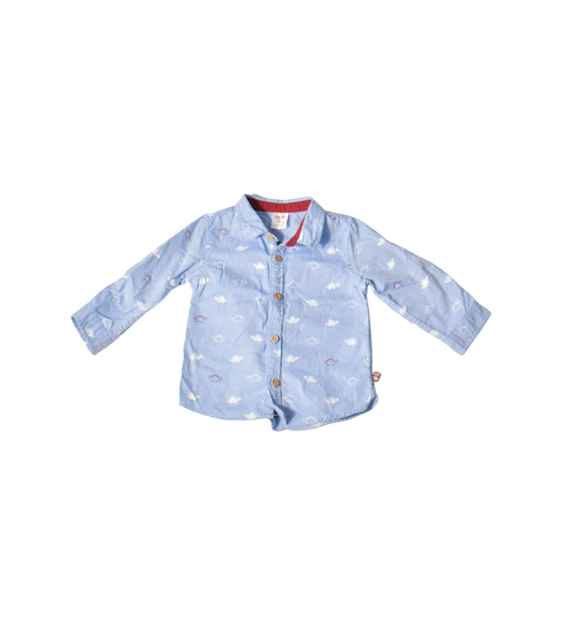 A Blue Shirts from Miki House in size 6-12M for boy. (Front View)