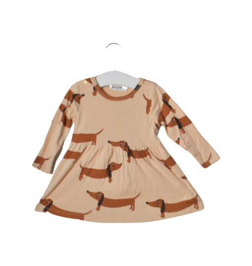 A Beige Long Sleeve Dresses from Mini Rodini in size 6-12M for girl. (Front View)