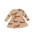 A Beige Long Sleeve Dresses from Mini Rodini in size 6-12M for girl. (Back View)