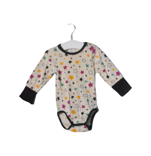 A Beige Long Sleeve Bodysuits from Polarn O. Pyret in size 3-6M for neutral. (Front View)