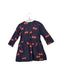 A Navy Long Sleeve Dresses from Mini Rodini in size 2T for girl. (Back View)