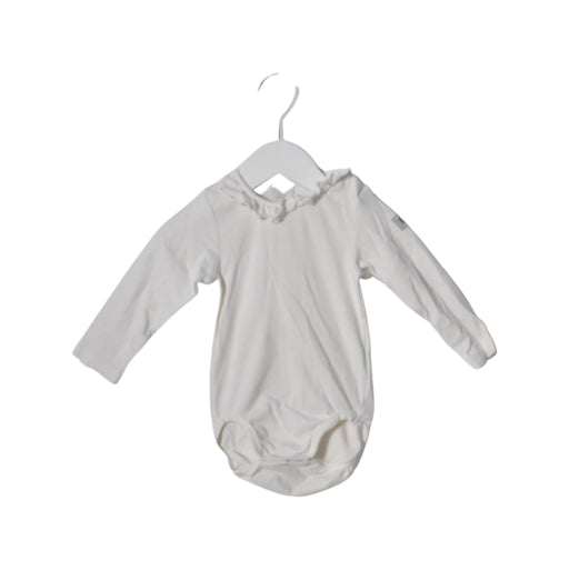 A White Long Sleeve Bodysuits from Polarn O. Pyret in size 6-12M for girl. (Front View)