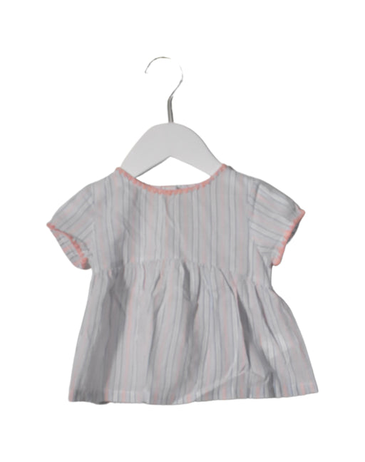 A White Short Sleeve Tops from Gingersnaps in size 6-12M for girl. (Front View)
