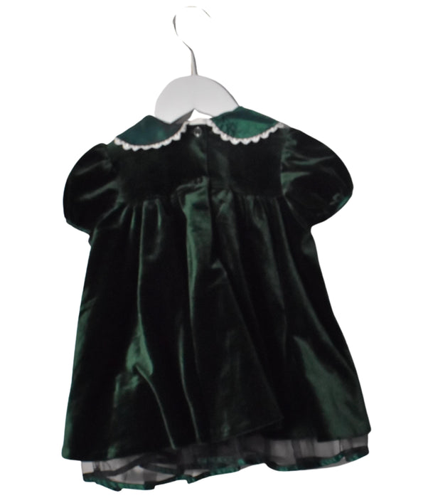 A Green Short Sleeve Dresses from Bonnie Baby in size 18-24M for girl. (Back View)