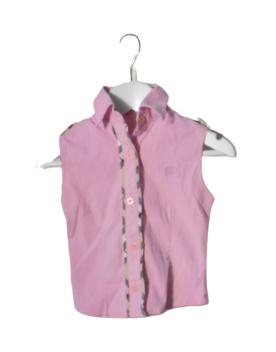 A Pink Sleeveless Tops from Burberry in size 18-24M for girl. (Front View)