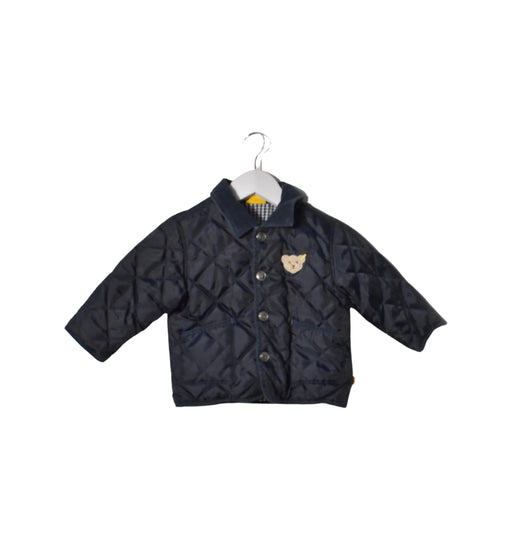 A Black Lightweight Jackets from Steiff in size 6-12M for neutral. (Front View)