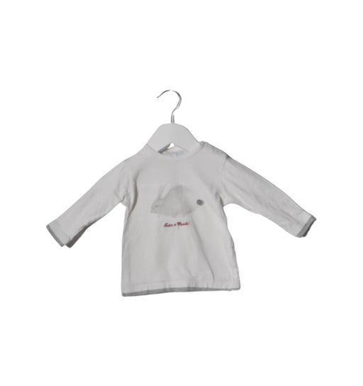 A White Long Sleeve Tops from Tartine et Chocolat in size 6-12M for neutral. (Front View)