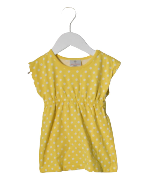 A Yellow Short Sleeve Dresses from Hanna Andersson in size 12-18M for girl. (Front View)