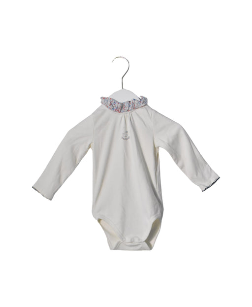 A White Long Sleeve Bodysuits from Sergent Major in size 12-18M for girl. (Front View)