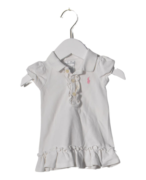 A White Short Sleeve Dresses from Ralph Lauren in size 3-6M for girl. (Front View)