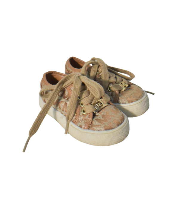 A Brown Sneakers from Michael Kors in size 12-18M for neutral. (Back View)