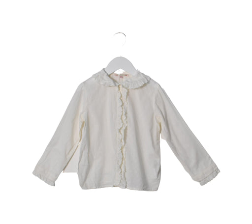 A White Long Sleeve Tops from Bonpoint in size 6T for girl. (Front View)