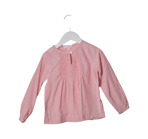 A Pink Long Sleeve Tops from Jacadi in size 5T for girl. (Front View)