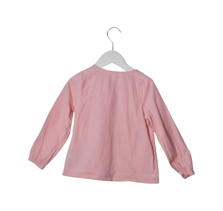 A Pink Long Sleeve Tops from Jacadi in size 5T for girl. (Back View)