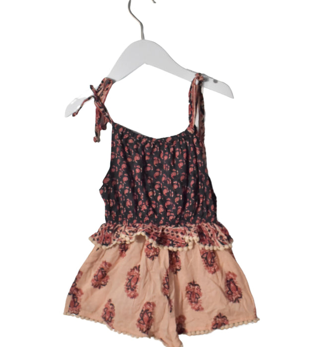 A Beige Sleeveless Rompers from Zimmermann in size 2T for girl. (Back View)