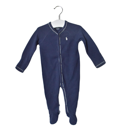 A Navy Long Sleeve Jumpsuits from Ralph Lauren in size 3-6M for boy. (Front View)