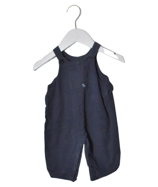 A Navy Overall Shorts from Petit Patapon in size 0-3M for boy. (Front View)
