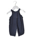 A Navy Overall Shorts from Petit Patapon in size 0-3M for boy. (Front View)