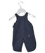 A Navy Overall Shorts from Petit Patapon in size 0-3M for boy. (Back View)