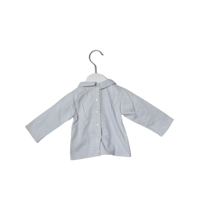 A White Long Sleeve Tops from Petit Patapon in size 3-6M for boy. (Back View)
