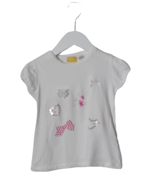 A White Short Sleeve T Shirts from Chicco in size 3T for girl. (Front View)