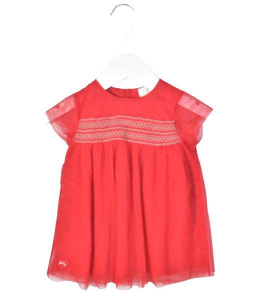 A Red Short Sleeve Dresses from Chateau de Sable in size 3-6M for girl. (Front View)