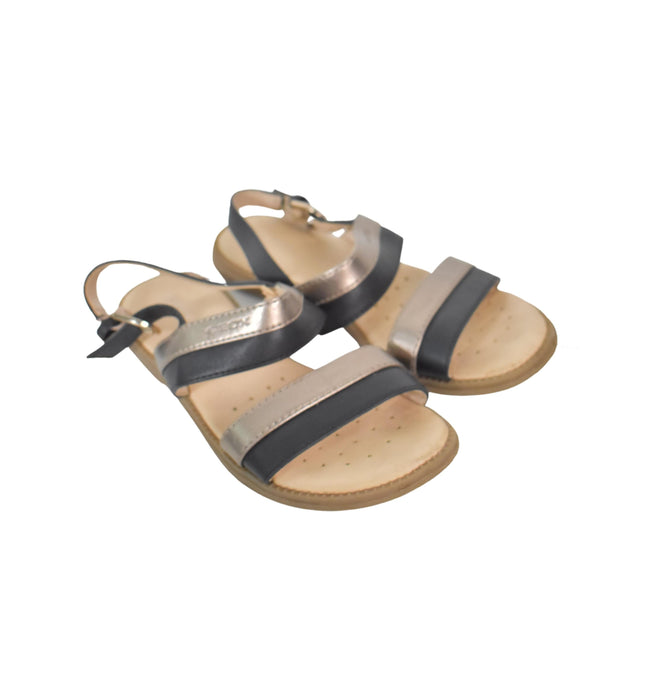 A Beige Sandals from Geox in size 6T for girl. (Back View)